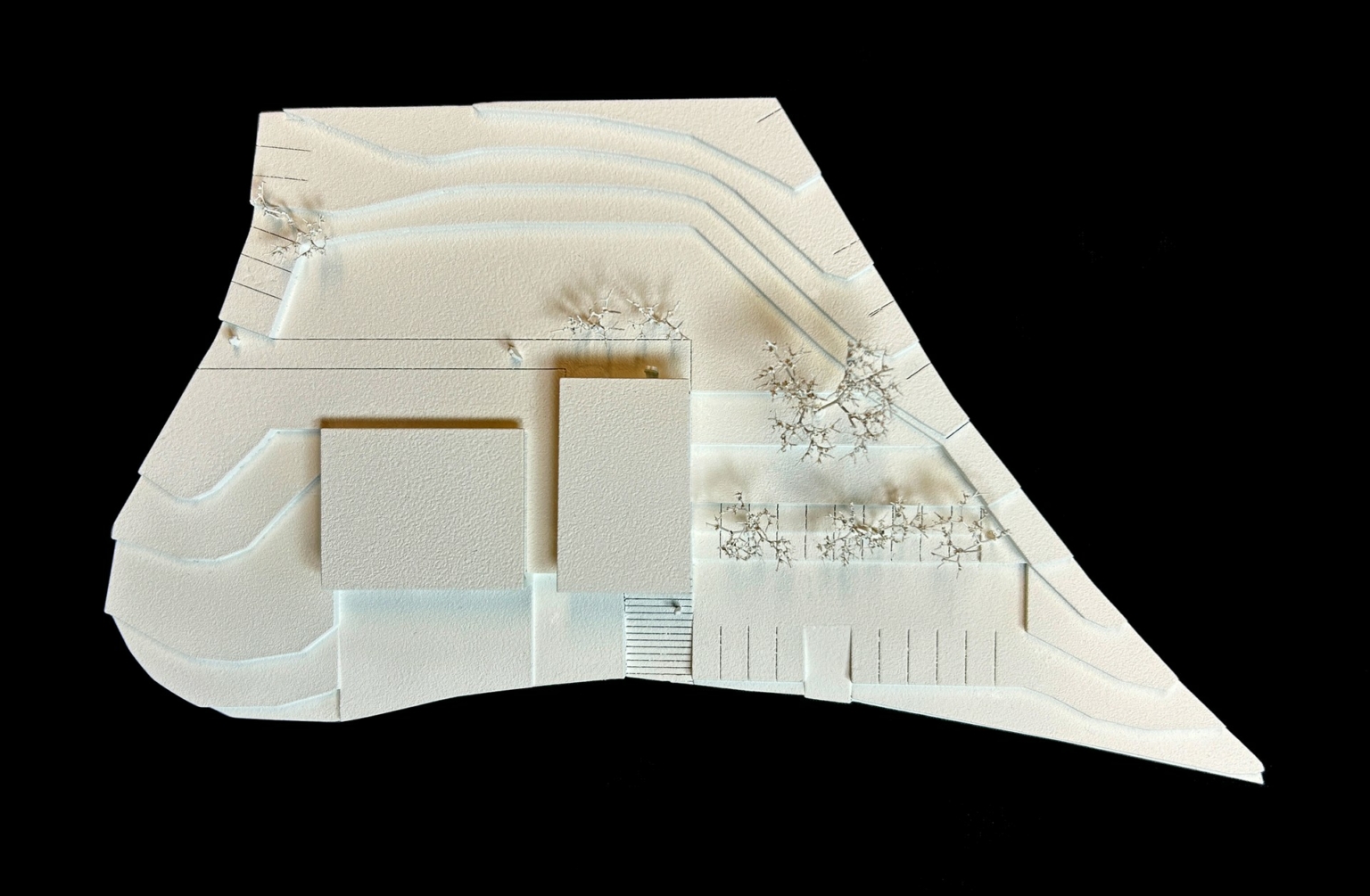 Wettbewerb Neubau Rüsthaus FF Techelsberg, Modellfoto von oben