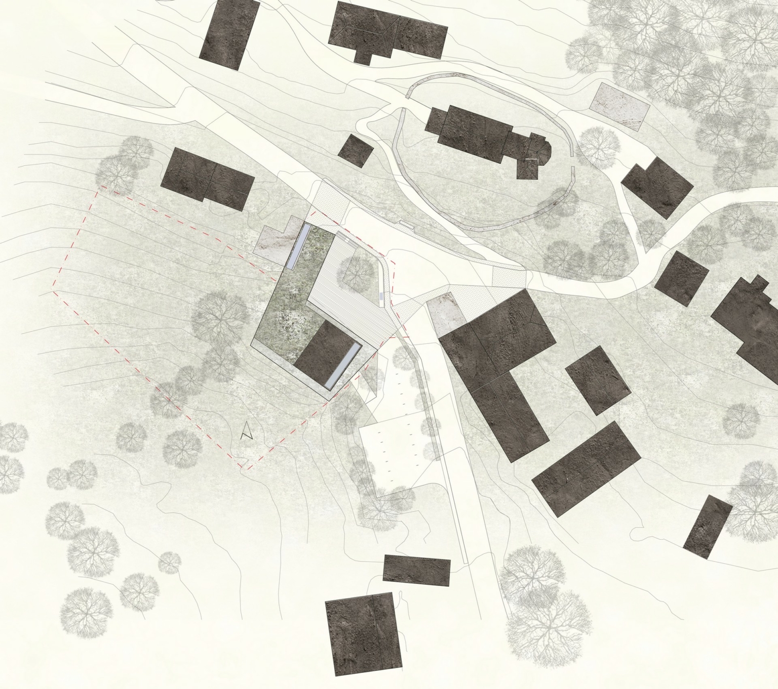 Ortszentrum Techelsberg, Lageplan