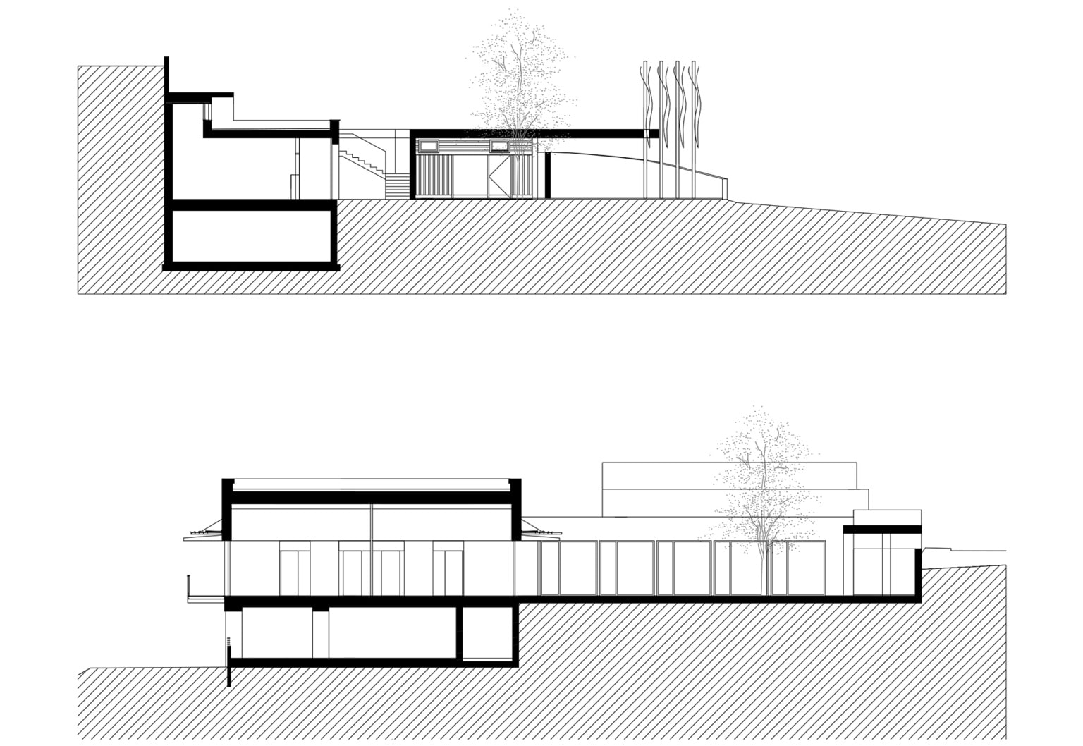 Gemeindezentrum Techelsberg, Schnitte