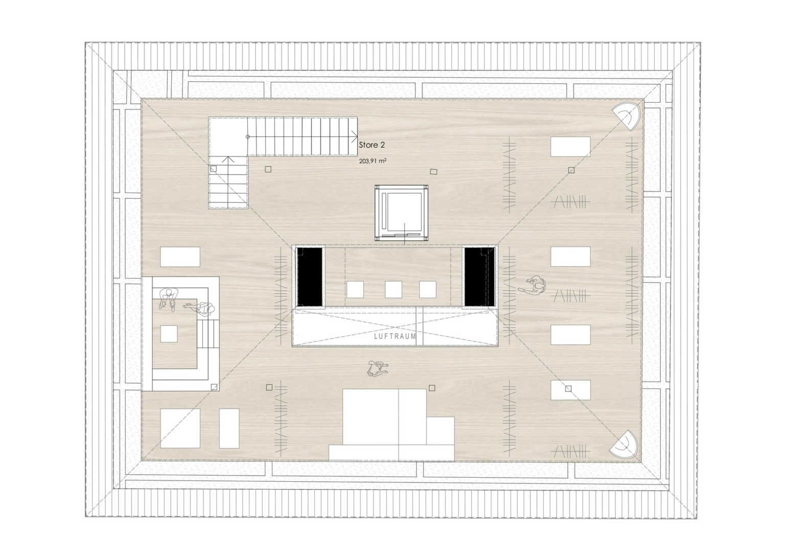 Alte Post / Wrann Velden, Grundriss DG neu