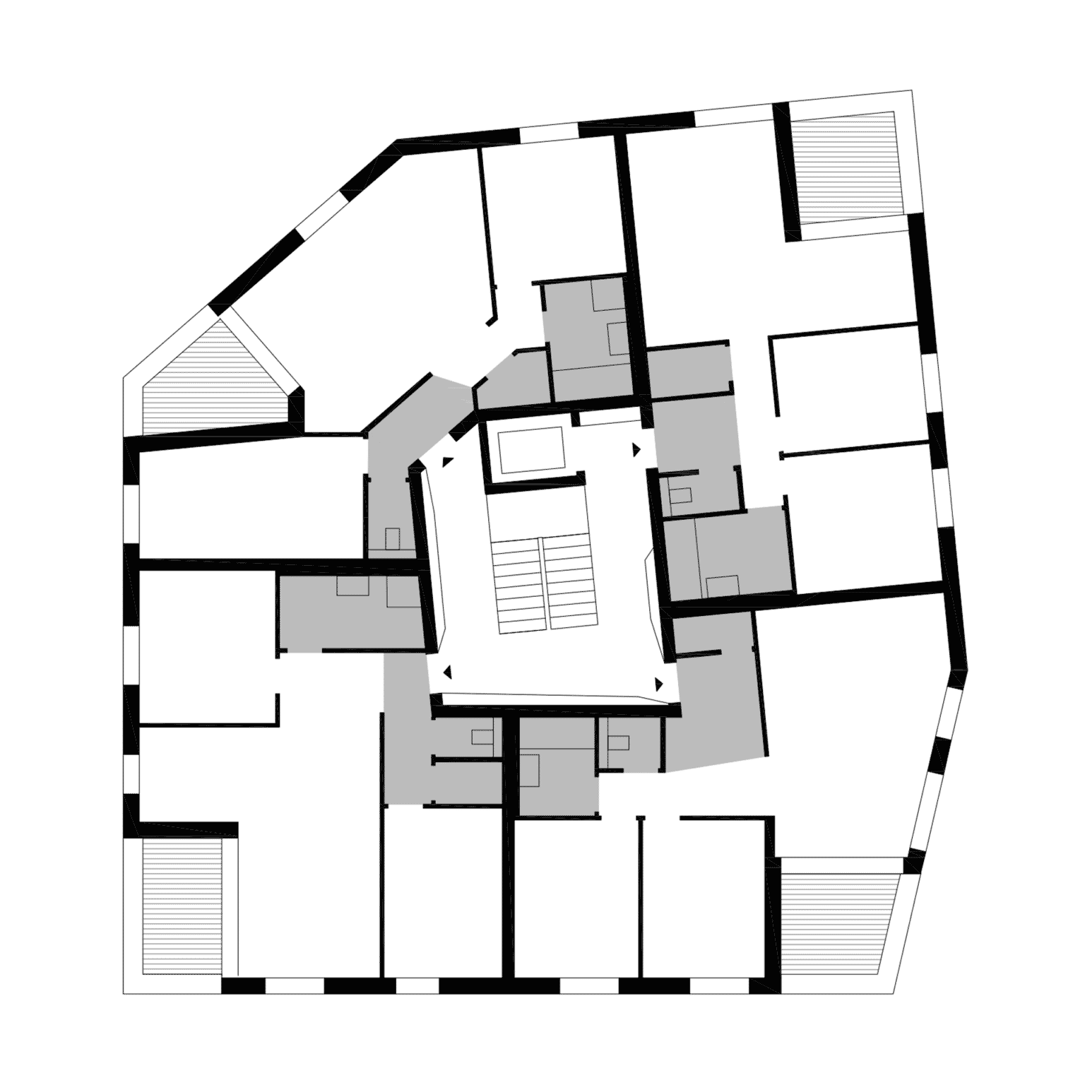 Stadthäuser St. Veit, Grundriss OG1