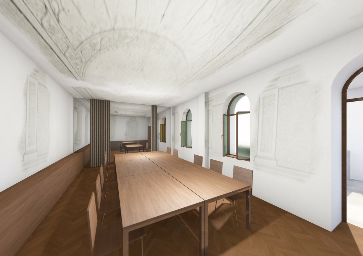 Rathaus Feldkirchen, Visualisierung geplanter Besprechungsraum in der ehemaligen historischen Kapelle